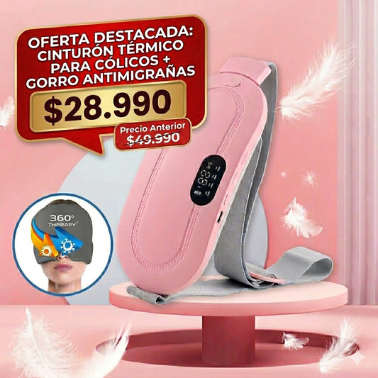 PACK Cinturón Térmico Y Gorro Antimigrañas